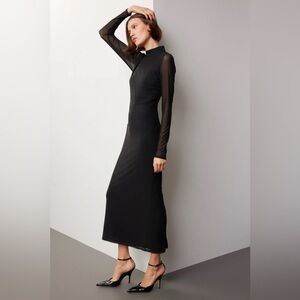 LIKE NEW SIZE 4 Elegant Black Long Sleeve Dress